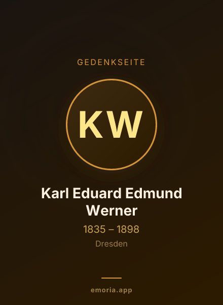 Gedenkportrait von Karl Eduard Edmund Werner