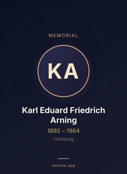 Memorial portrait of Karl Eduard Friedrich Arning