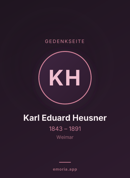 Gedenkportrait von Karl Eduard Heusner