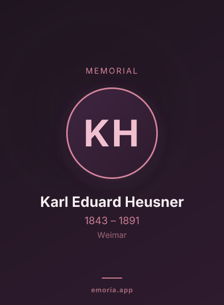 Memorial portrait of Karl Eduard Heusner