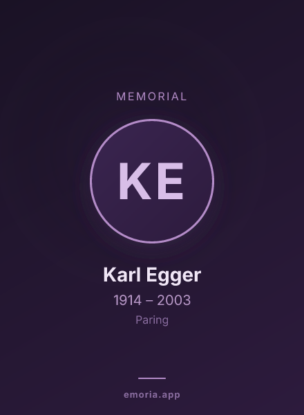 Memorial portrait of Karl Egger