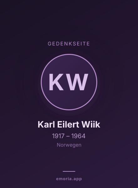 Gedenkportrait von Karl Eilert Wiik