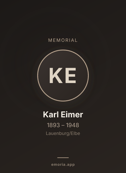 Memorial portrait of Karl Eimer