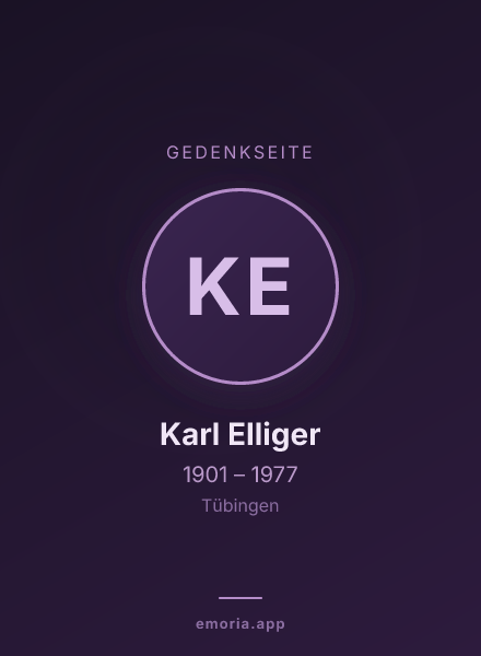 Gedenkportrait von Karl Elliger