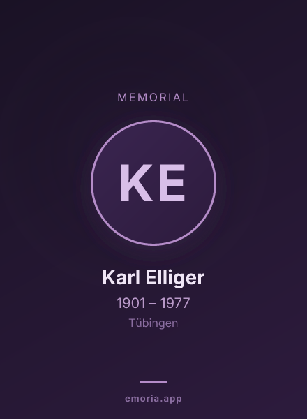 Memorial portrait of Karl Elliger