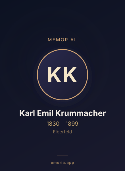 Memorial portrait of Karl Emil Krummacher