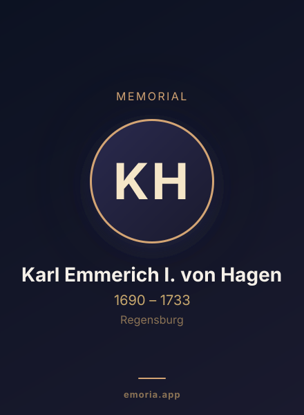 Memorial portrait of Karl Emmerich I. von Hagen