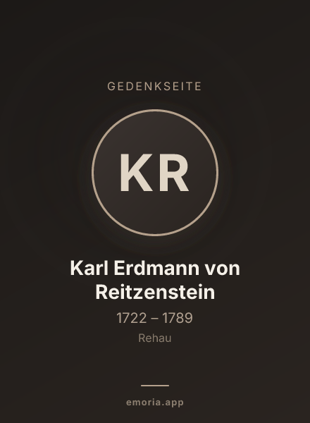 Gedenkportrait von Karl Erdmann von Reitzenstein