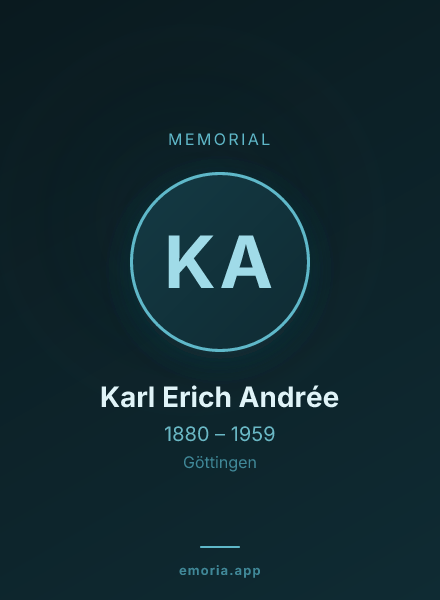 Memorial portrait of Karl Erich Andrée