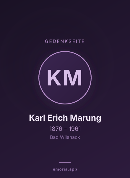 Gedenkportrait von Karl Erich Marung