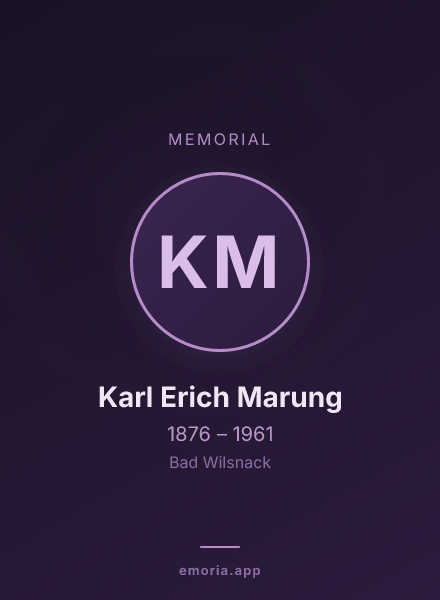 Memorial portrait of Karl Erich Marung