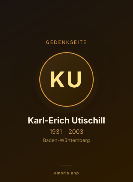 Gedenkportrait von Karl-Erich Utischill