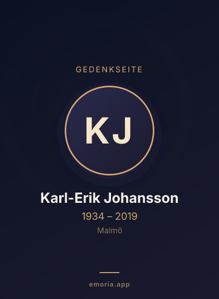 Gedenkportrait von Karl-Erik Johansson