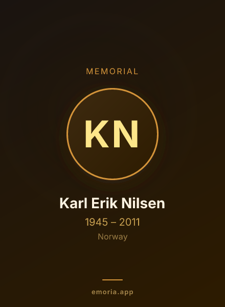 Memorial portrait of Karl Erik Nilsen