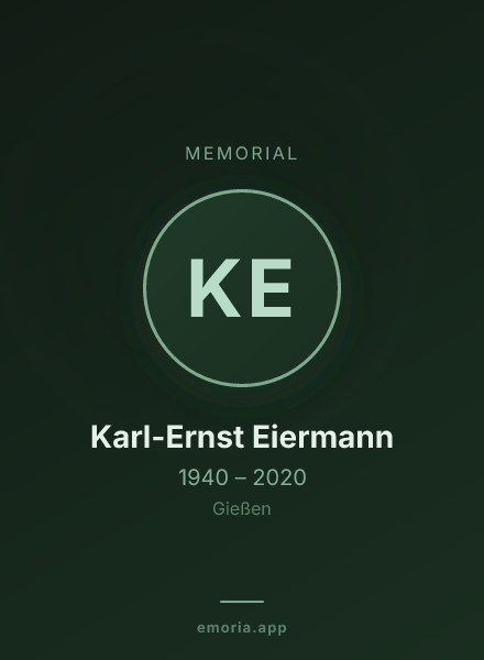 Memorial portrait of Karl-Ernst Eiermann