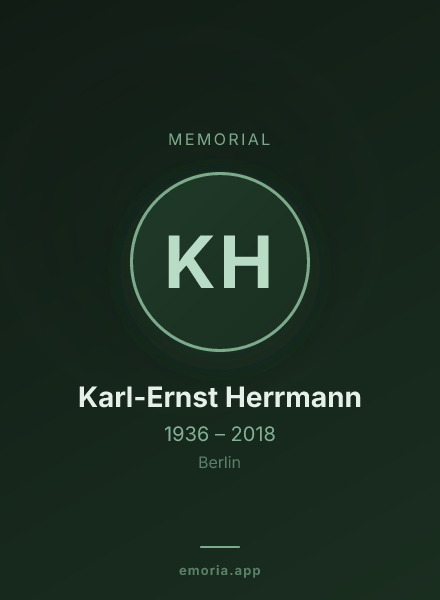 Memorial portrait of Karl-Ernst Herrmann