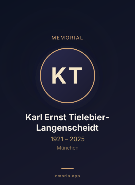 Memorial portrait of Karl Ernst Tielebier-Langenscheidt