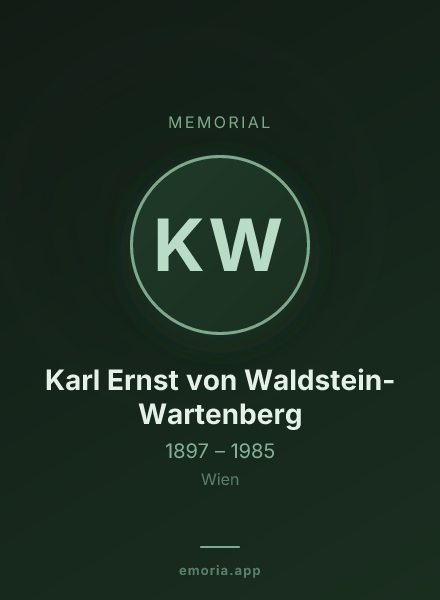 Memorial portrait of Karl Ernst von Waldstein-Wartenberg