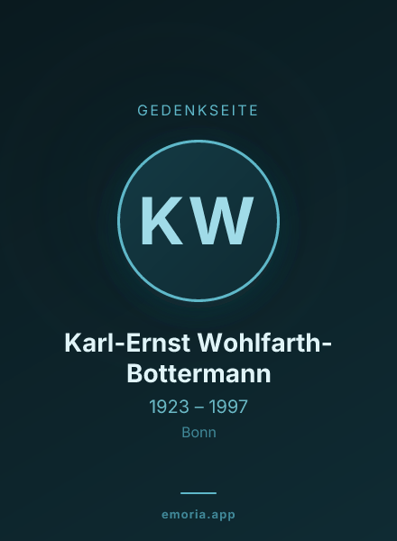 Gedenkportrait von Karl-Ernst Wohlfarth-Bottermann