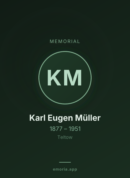 Memorial portrait of Karl Eugen Müller