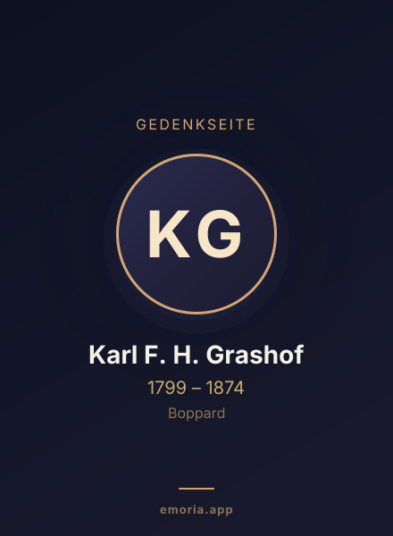 Gedenkportrait von Karl F. H. Grashof