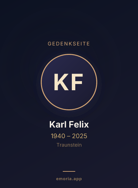 Gedenkportrait von Karl Felix