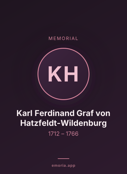 Memorial portrait of Karl Ferdinand Graf von Hatzfeldt-Wildenburg