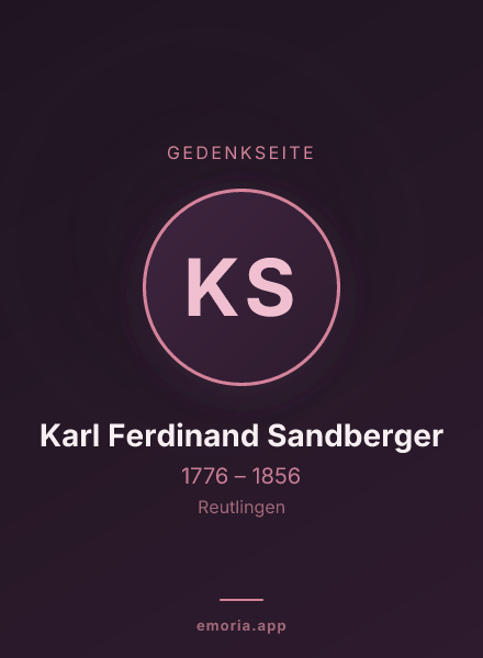 Gedenkportrait von Karl Ferdinand Sandberger
