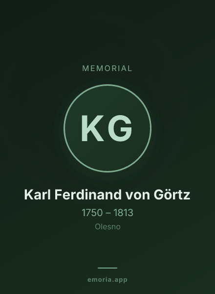 Memorial portrait of Karl Ferdinand von Görtz
