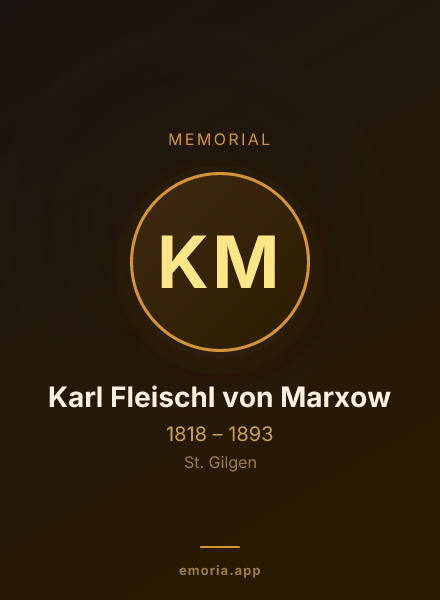 Memorial portrait of Karl Fleischl von Marxow