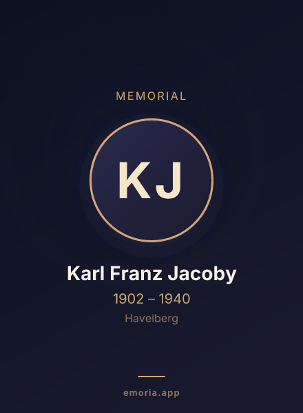 Memorial portrait of Karl Franz Jacoby