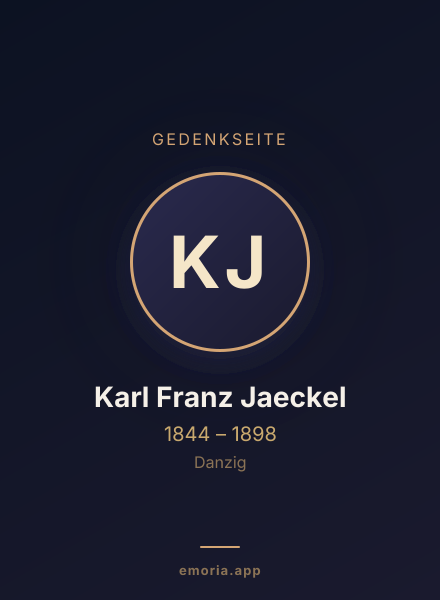 Gedenkportrait von Karl Franz Jaeckel