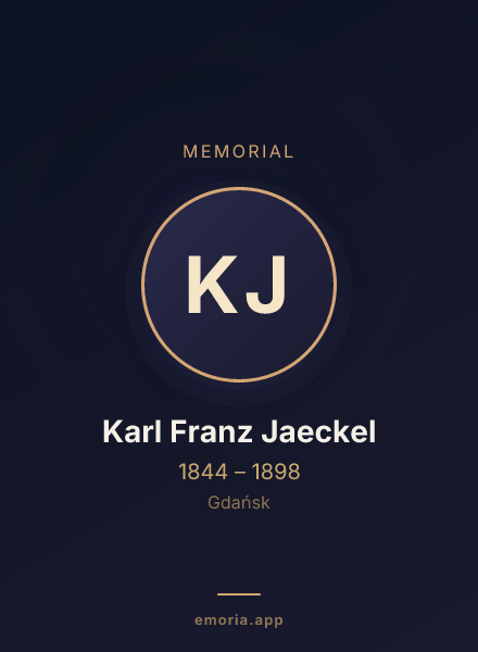 Memorial portrait of Karl Franz Jaeckel