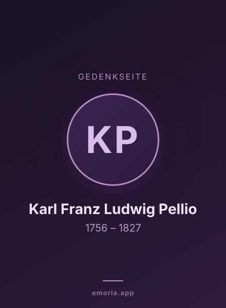 Gedenkportrait von Karl Franz Ludwig Pellio