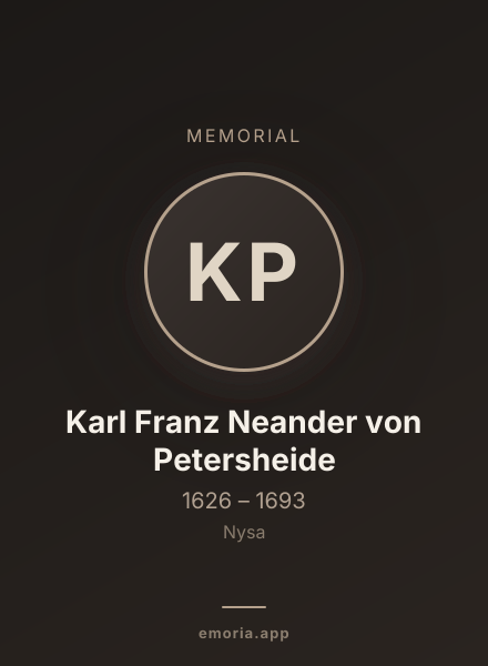Memorial portrait of Karl Franz Neander von Petersheide