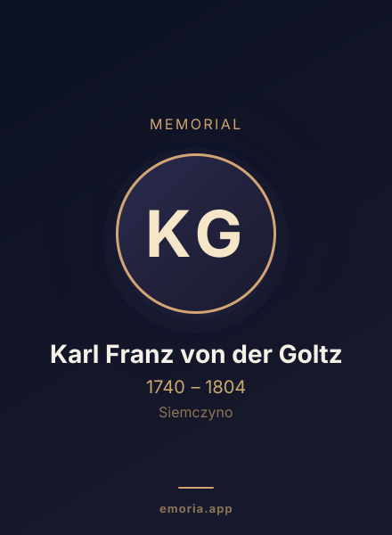 Memorial portrait of Karl Franz von der Goltz