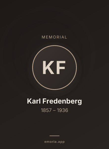Memorial portrait of Karl Fredenberg