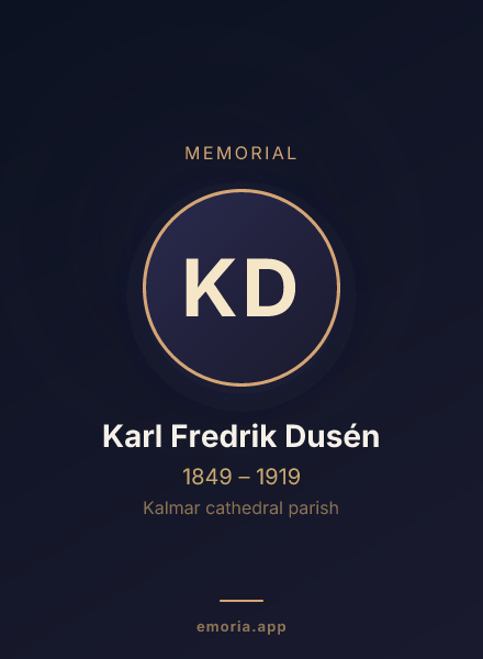 Memorial portrait of Karl Fredrik Dusén