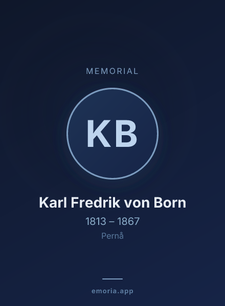 Memorial portrait of Karl Fredrik von Born