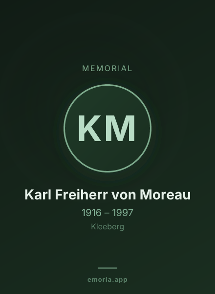 Memorial portrait of Karl Freiherr von Moreau