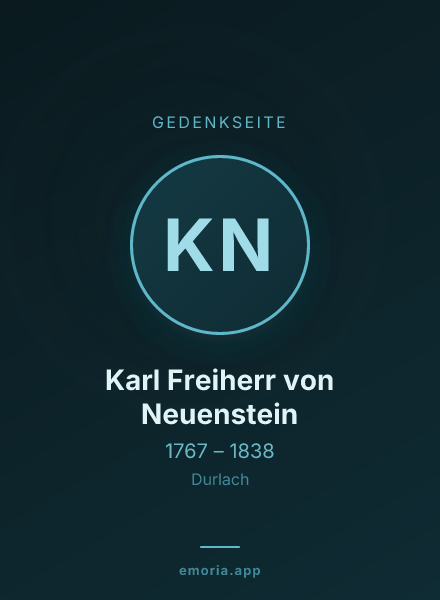 Gedenkportrait von Karl Freiherr von Neuenstein