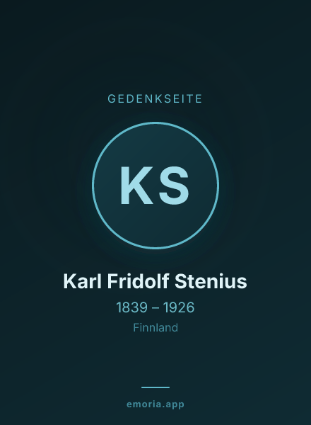 Gedenkportrait von Karl Fridolf Stenius