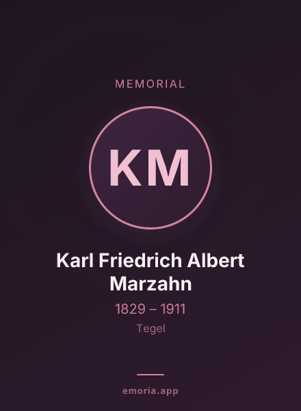 Memorial portrait of Karl Friedrich Albert Marzahn