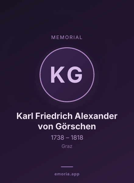 Memorial portrait of Karl Friedrich Alexander von Görschen