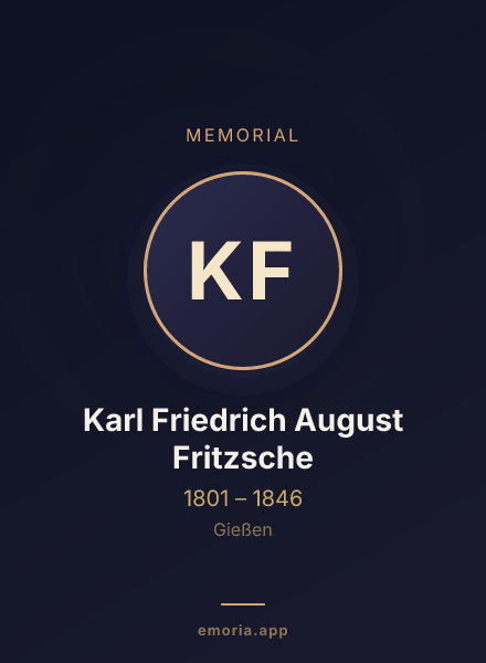 Memorial portrait of Karl Friedrich August Fritzsche