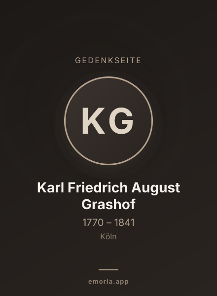 Gedenkportrait von Karl Friedrich August Grashof