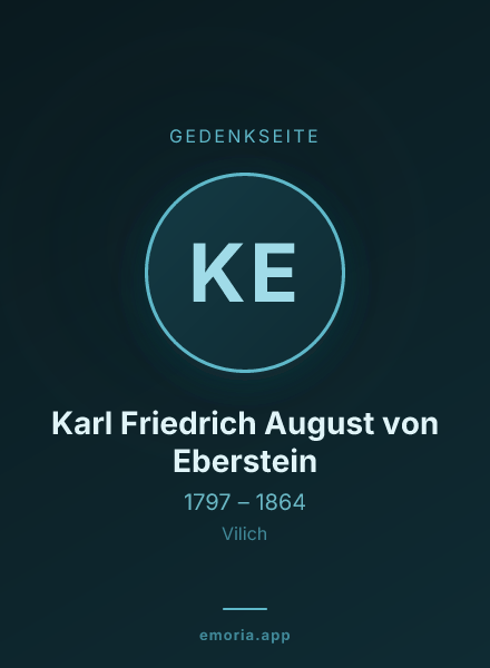 Gedenkportrait von Karl Friedrich August von Eberstein