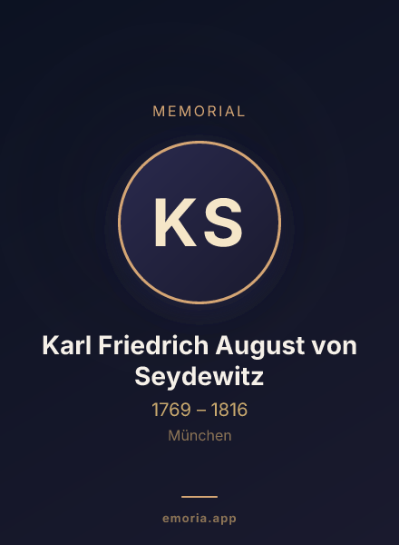 Memorial portrait of Karl Friedrich August von Seydewitz