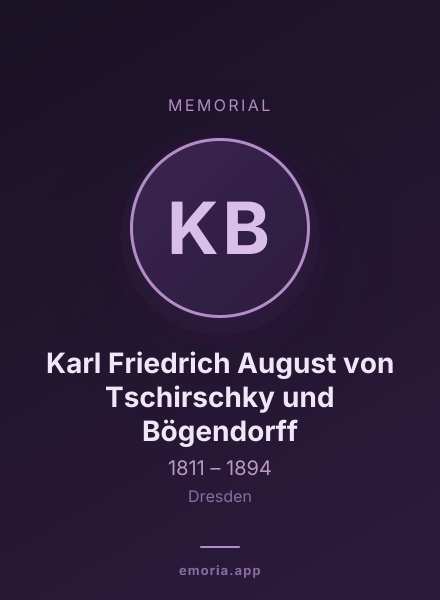 Memorial portrait of Karl Friedrich August von Tschirschky und Bögendorff