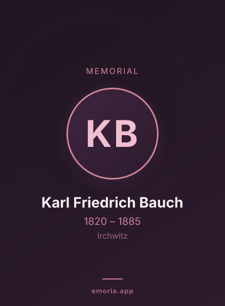 Memorial portrait of Karl Friedrich Bauch